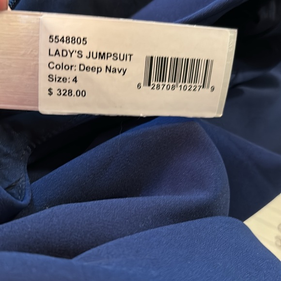 NWT Kay Unger Navy blue Jumpsuit size 4 - Picture 9 of 10